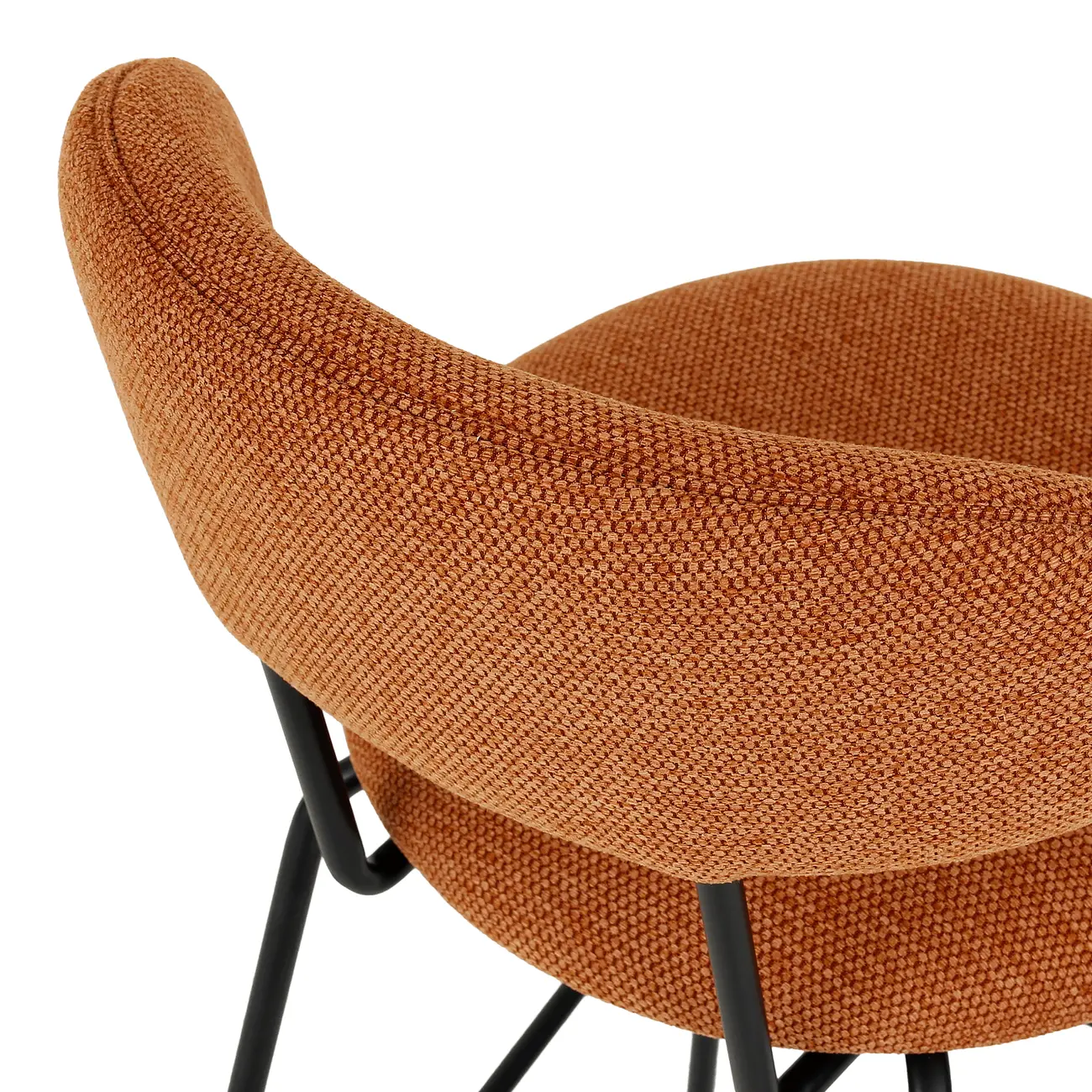 BANCO ALTO DISCUS - PRETO/CASCA DE URUCUM - Foto 8