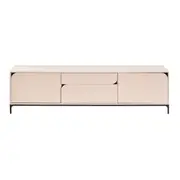 RACK 3 PORTAS/1 GAVETA 1,80 M X 45 CM NASH - AREIA/PRETO - Foto 1