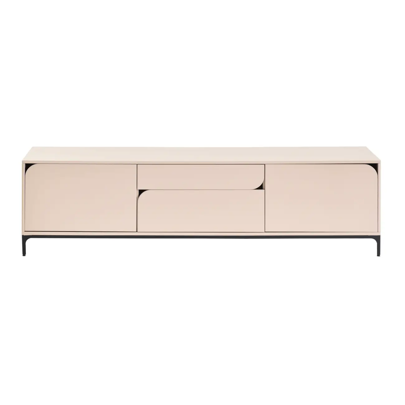 RACK 3 PORTAS/1 GAVETA 1,80 M X 45 CM NASH - AREIA/PRETO - Foto 1
