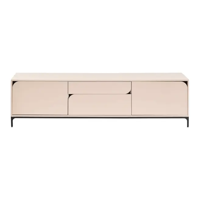 RACK 3 PORTAS/1 GAVETA 1,80 M X 45 CM NASH - AREIA/PRETO - Foto 1
