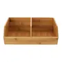 ORGANIZADOR EMPILHÁVEL 34 CM X 31 CM COM 2 DIVISÓRIAS BAMBOO - BAMBU - Foto 1