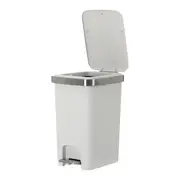 LIXEIRA COM PEDAL 15 L DAY USE - BRANCO/INOX - Foto 3