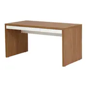MESA COM 2 GAVETAS 1,50 M X 80 CM BOSS - OAK TAMMI/BRANCO - Foto 2