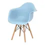 FAIA/AZUL CLARO - CADEIRA COM BRAÇOS EASY WOOD
