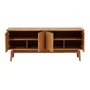 BUFFET 4 PORTAS 1,80 M X 45 CM COM PALHINHA ARES - TAUARI/FIBRA CLARA - Foto 3