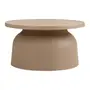 MESA DE CENTRO REDONDA 67 CM ALTIPLANO - CAMELO - Foto 1