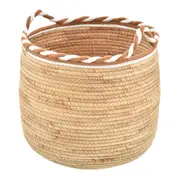 CESTO 39 CM X 35 CM PIRANGY - FIBRA CLARA/CANELA DO CEILÃO - Foto 3