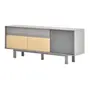 BUFFET 3 PORTAS/2 GAVETAS 1,80 M X 45 CM LITHO - ESTANHO/KONKRET - Foto 2