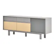 BUFFET 3 PORTAS/2 GAVETAS 1,80 M X 45 CM LITHO - ESTANHO/KONKRET - Foto 2