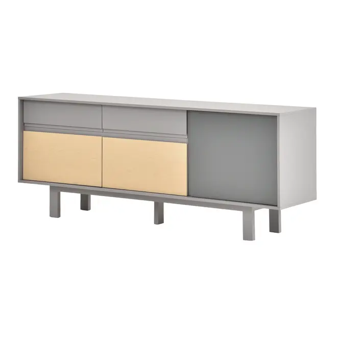 BUFFET 3 PORTAS/2 GAVETAS 1,80 M X 45 CM LITHO - ESTANHO/KONKRET - Foto 2