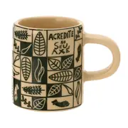 CANECA 140 ML SETE ERVAS AXÉ - ARGILA CRUA/VERDE - Foto 1