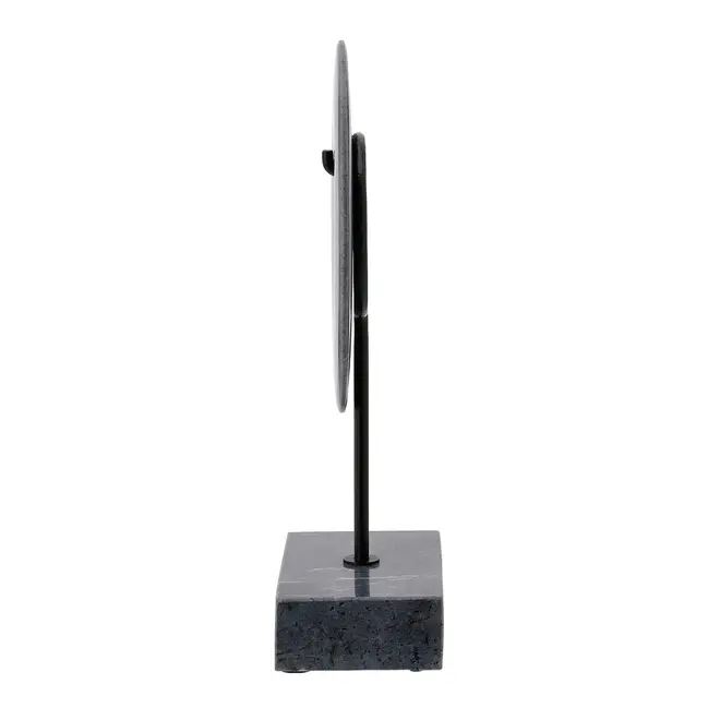 ADORNO MESA 33 CM GEOMARBLE - PRETO/CINZA - Foto 3