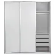 MAXIMUS GUARDA-ROUPAS 3 PORTAS DE CORRER - BRANCO - Foto 3