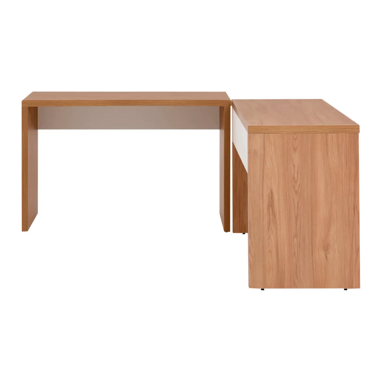 MESA DUPLA BOSS - OAK TAMMI/BRANCO - Foto 1