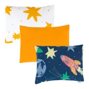 KIT COM 3 FRONHAS INFANTIL 30 CM X 40 CM VIA LÚDICA - AZUL/CORES CALEIDOCOLOR - Foto 1