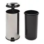 LIXEIRA COM PEDAL 30 L MALDEN - INOX/PRETO - Foto 6