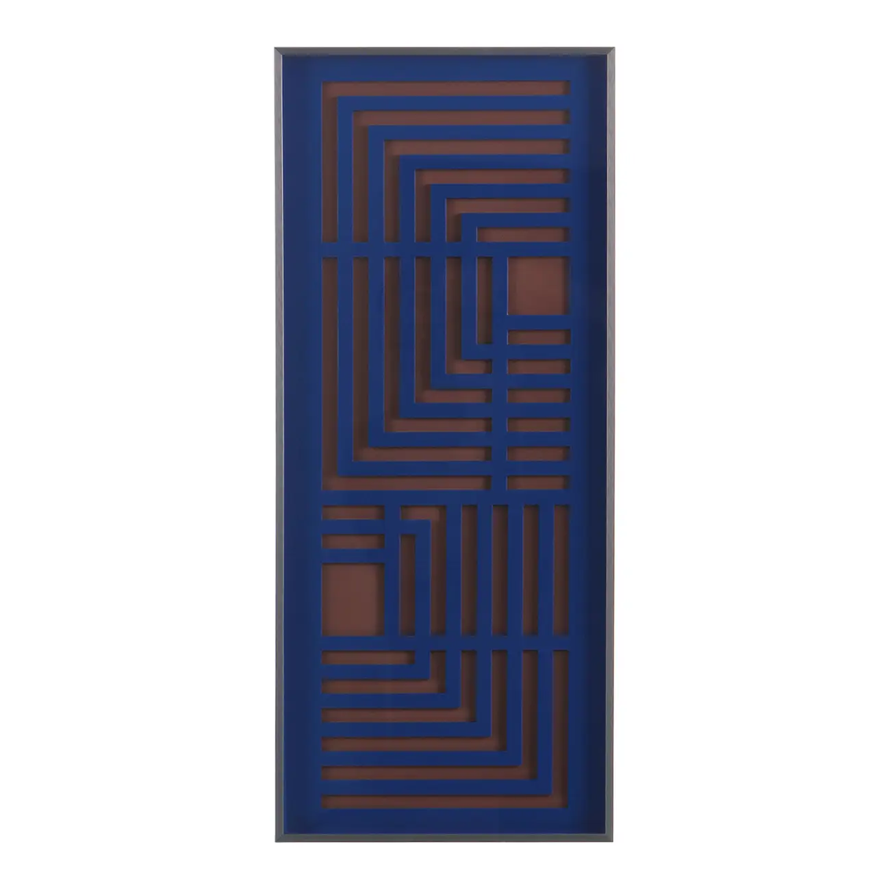 QUADRO 28 CM X 65 CM UNNAMED - CINZA/COBALTO - Foto 3