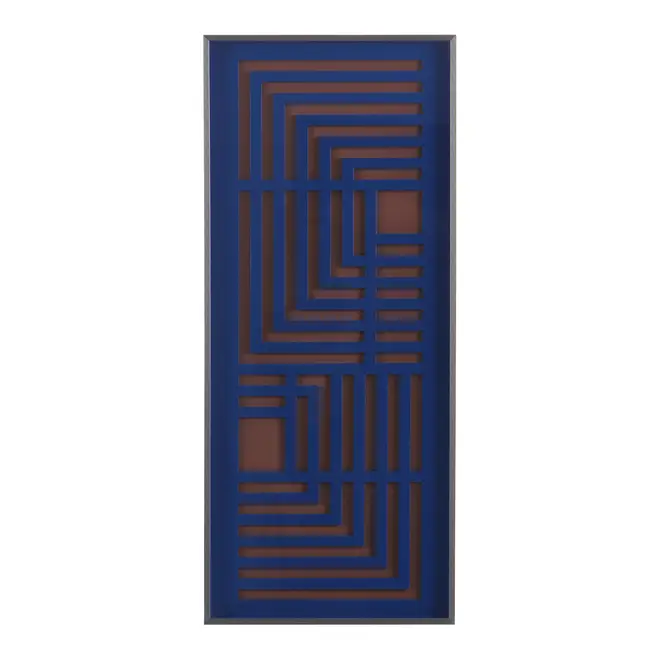 QUADRO 28 CM X 65 CM UNNAMED - CINZA/COBALTO - Foto 3