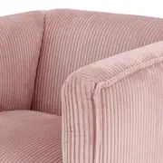 POLTRONA GIRATÓRIA RUBIK - QUARTZO ROSA/PRETO - Foto 6