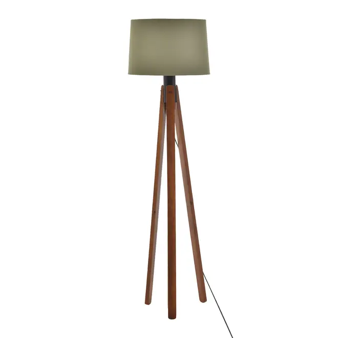 LUMINÁRIA DE CHÃO SLATS C/CUP Y - NOZES/MUSGO - Foto 1