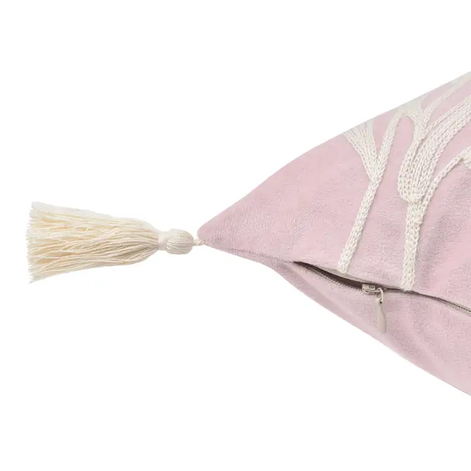 CAPA PARA ALMOFADA 50 CM X 30 CM FUNCHAL - VIN ROSE/NATURAL - Foto 4