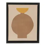 QUADRO 17 CM X 21 CM SUNAMU III - PRETO/NATURAL - Foto 1