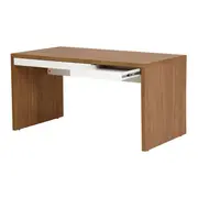MESA COM 2 GAVETAS 1,50 M X 80 CM BOSS - OAK TAMMI/BRANCO - Foto 3