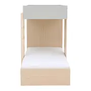 SISTEMA DE QUARTO INTEGRADO COM ESCRIVANINHA E ARMÁRIO YOUNG - NATURAL WASHED/FLANDRES - Foto 6