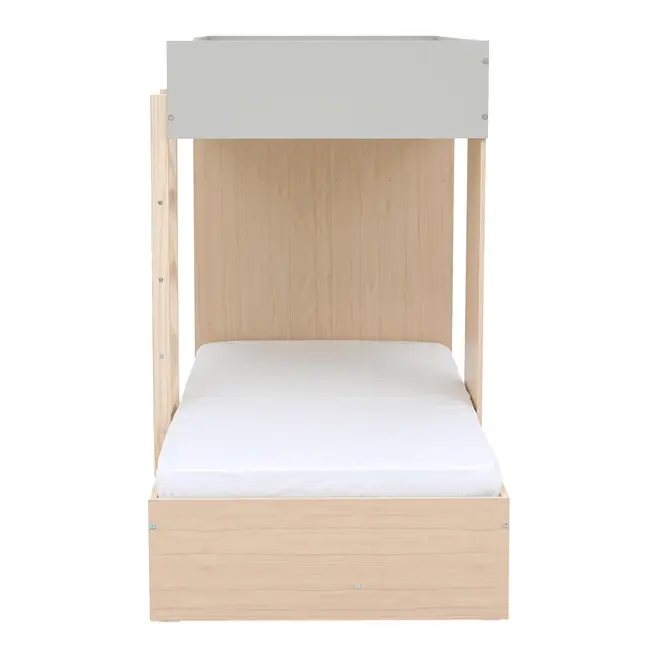 SISTEMA DE QUARTO INTEGRADO COM ESCRIVANINHA E ARMÁRIO YOUNG - NATURAL WASHED/FLANDRES - Foto 6