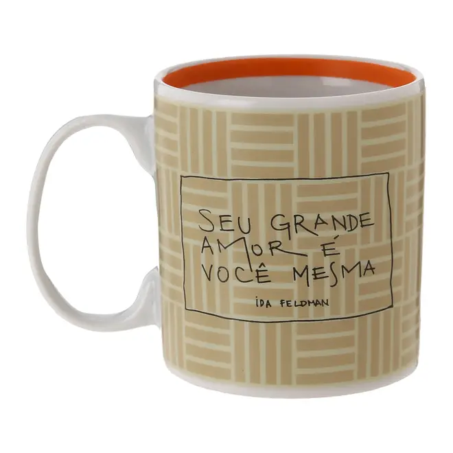 CANECA 350 ML IDA - SEU AMOR - NATURAL/PRETO - Foto 4