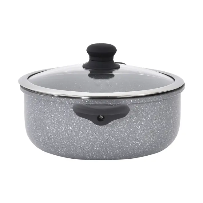 CAÇAROLA INDUÇÃO 20 CM GRANITY - KONKRET/PRETO - Foto 2