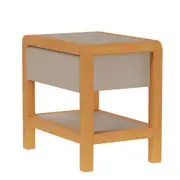 MESA DE CABECEIRA 1 GAVETA KANT - CAMELO/AMÊNDOA - Foto 21