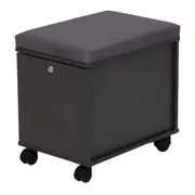 LOCKER COM RODÍZIOS E 1 PORTA BASCULANTE ALETA - KONKRET/CINZA - Foto 2