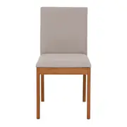 CADEIRA DE JANTAR FRAME - BEGE/NOZES - Foto 2