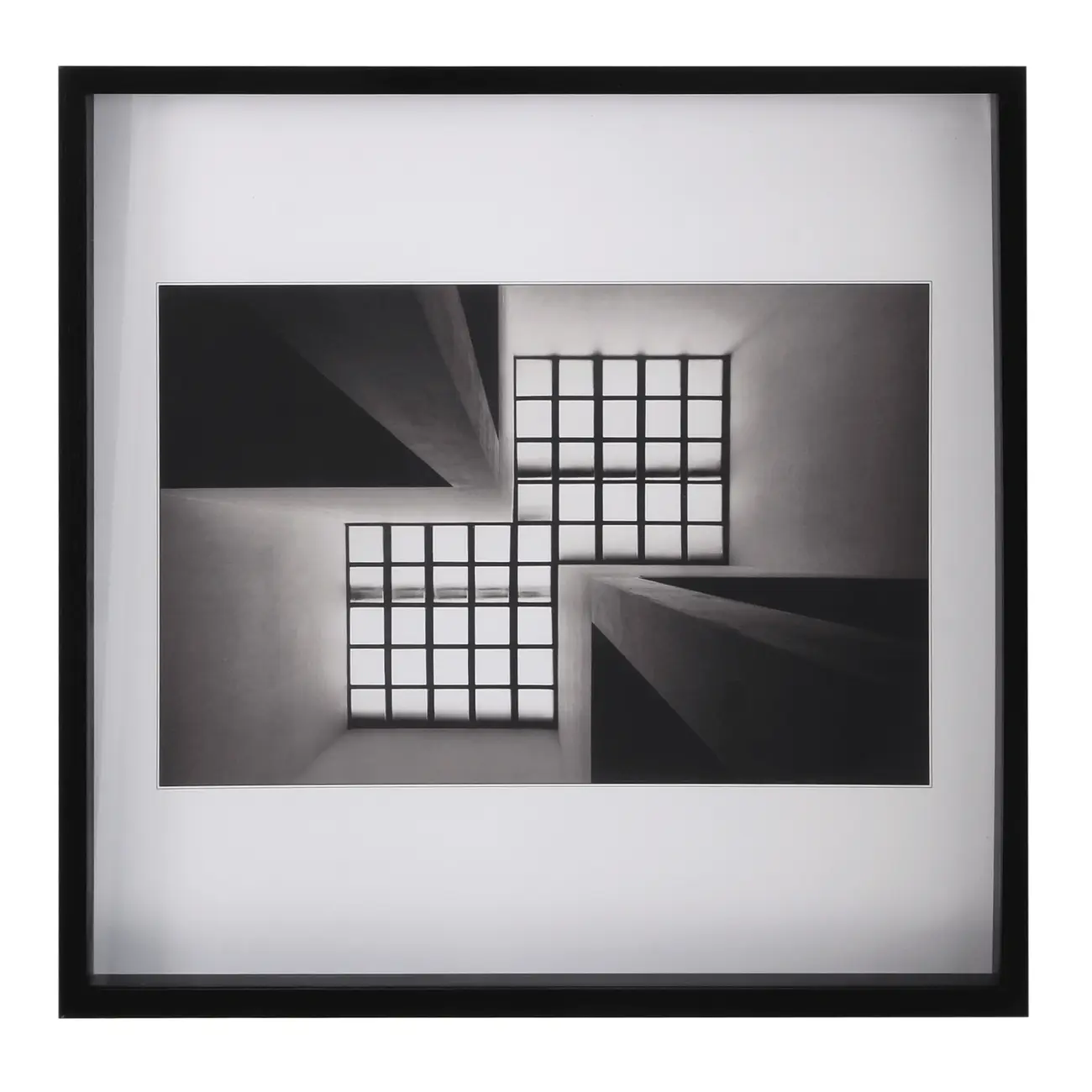 QUADRO 50 CM X 50 CM CENTRE II - PRETO/BRANCO - Foto 1