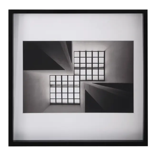 QUADRO 50 CM X 50 CM CENTRE II - PRETO/BRANCO - Foto 1