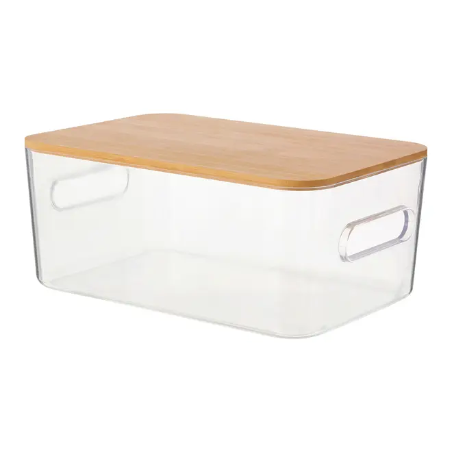 CAIXA 12 CM X 28 CM X 19 CM BAMBOO PRATIC - INCOLOR/BAMBU - Foto 2