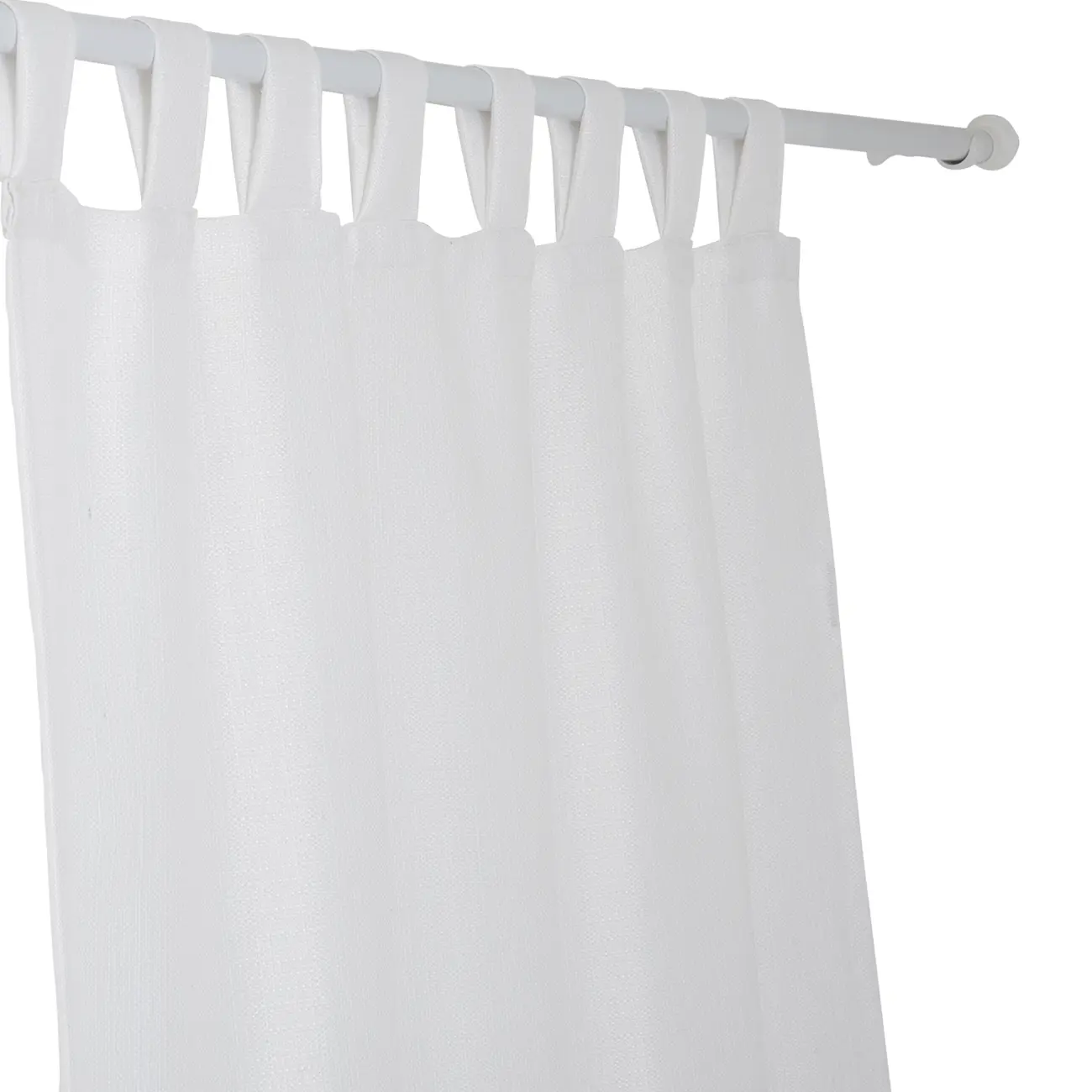 CORTINA 2 PEÇAS 1,30 M X 2,30 M ALVA - BRANCO - Foto 2