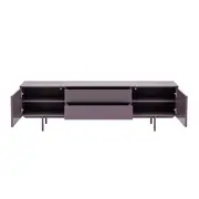 RACK 2 PORTAS/2 GAVETAS 1,80 M X 42 CM THE FOLD - RUBY MOCHA/RUBY MOCHA - Foto 5