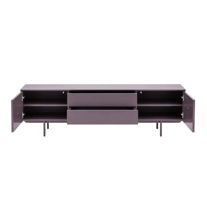 RACK 2 PORTAS/2 GAVETAS 1,80 M X 42 CM THE FOLD - RUBY MOCHA/RUBY MOCHA - Foto 5