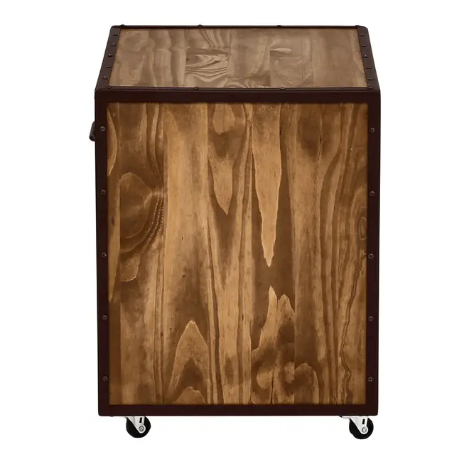MESA DE CABECEIRA 1 GAVETA STEAM TRUNK - ENCERADO CASTANHO/CASTANHO - Foto 4