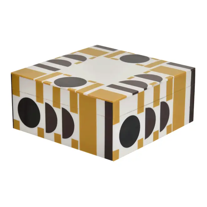 CAIXA DECORATIVA 7 CM X 16 CM X 16 CM WEENE - PRETO/MARROM - Foto 3