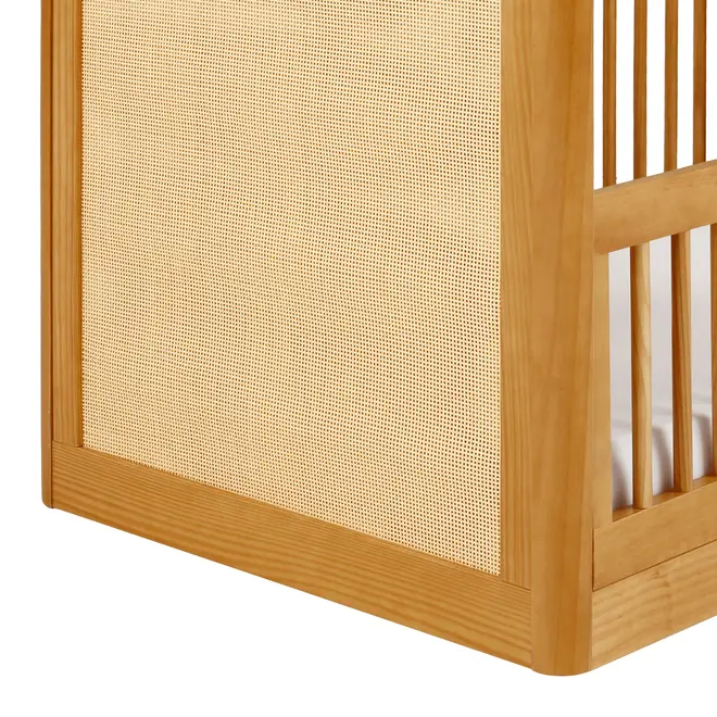 BERÇO COM PALHINHA 70 CM 2 EM 1 - BERÇO/MINICAMA PALHANDI - AMÊNDOA/NATURAL - Foto 22