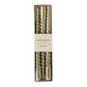 KIT COM 3 VELAS CASTIÇAL CELEBRATION - OURO - Foto 1