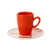 XÍCARA CAFÉ STRIPES FUSION - LARANJA LED/ LIMÃO SICILIANO - Foto 2