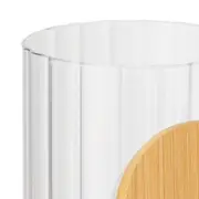 POTE HERMÉTICO 500 ML STRICES - INCOLOR/BAMBU - Foto 3