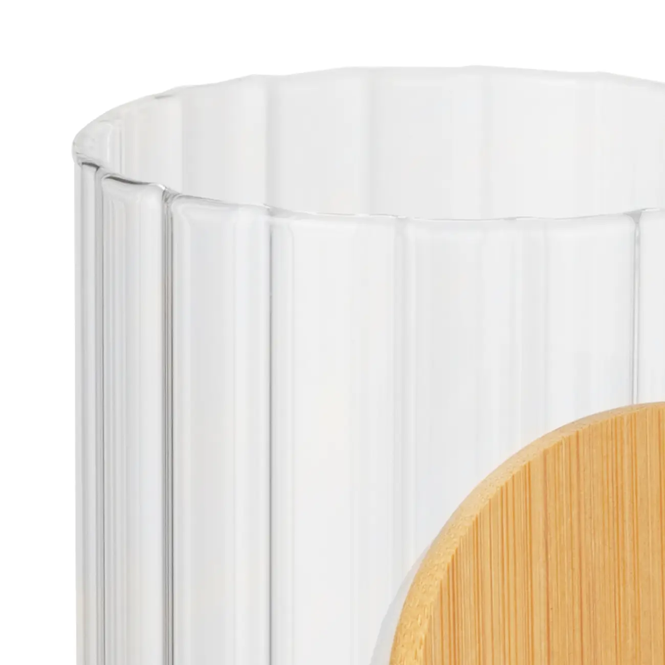 POTE HERMÉTICO 500 ML STRICES - INCOLOR/BAMBU - Foto 3