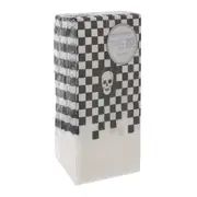 GUARDANAPO 39 CM X 39 CM PACOTE COM 20 PEÇAS CAVEIRA - BRANCO/PRETO - Foto 3