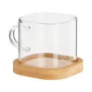 XÍCARA CAFÉ QUADRADO 100 ML BAMBOO - INCOLOR/BAMBU - Foto 1