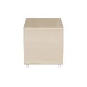 BAÚ COM RODÍZIOS 75 CM X 40 CM WINK - NATURAL WASHED/BRANCO - Foto 3